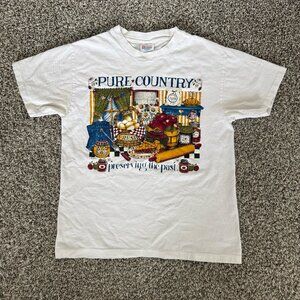 VTG 90s Hanes Heavyweight Pure Country Graphic Tee Medium Cottagecore